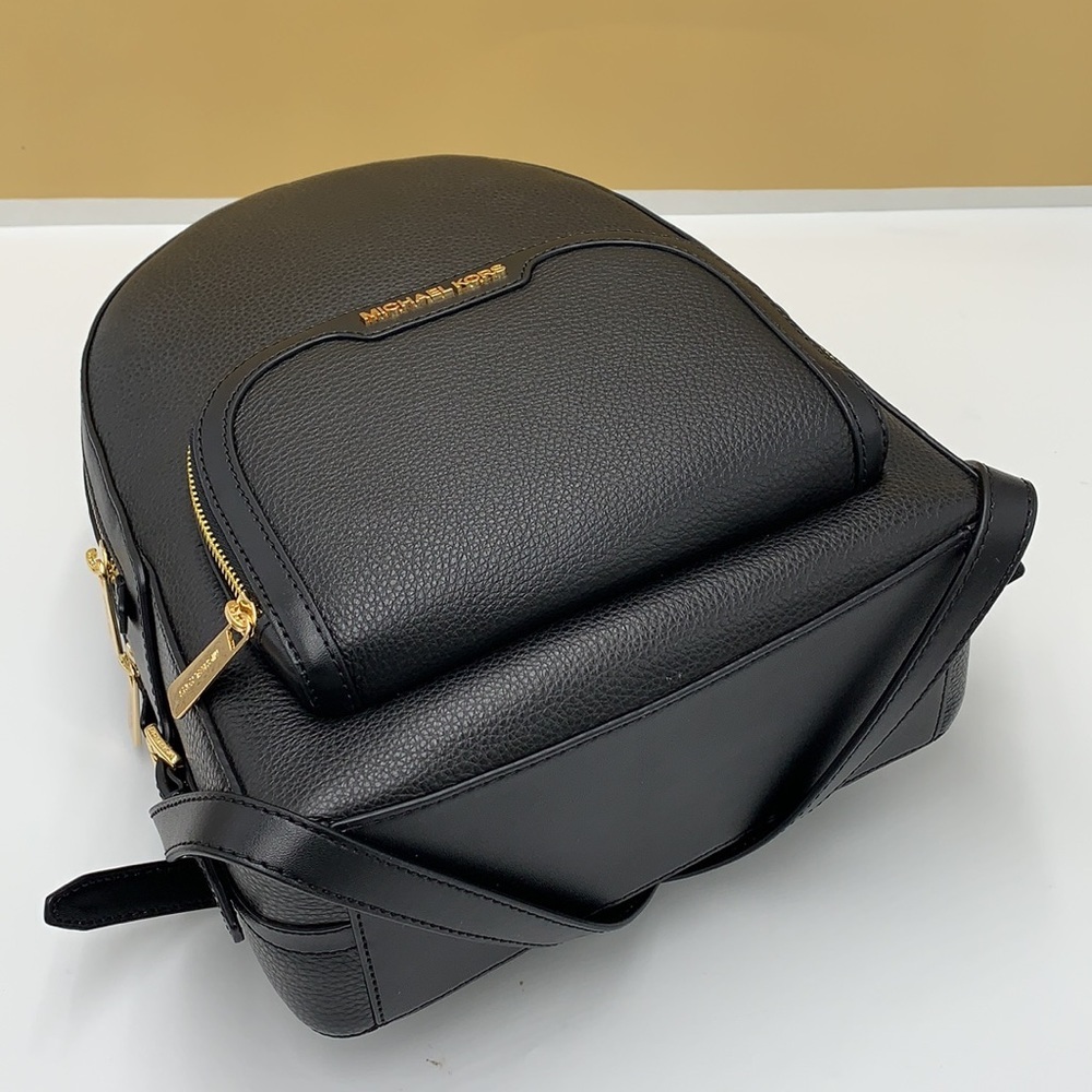 ICHAEL KORS
Jaycee Medium zip pocket Pebbled Leather Backpack BLACK  color - Picture 10 of 16